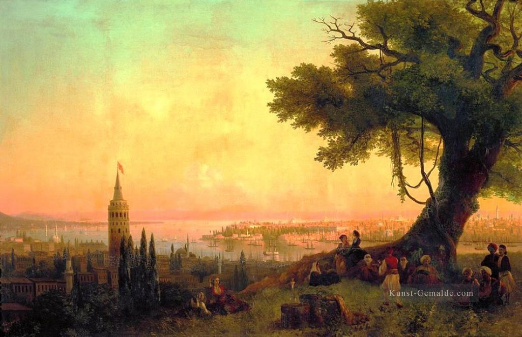 Ivan Aivazovsky Ansicht constantinople von Abendlicht Berg Ölgemälde